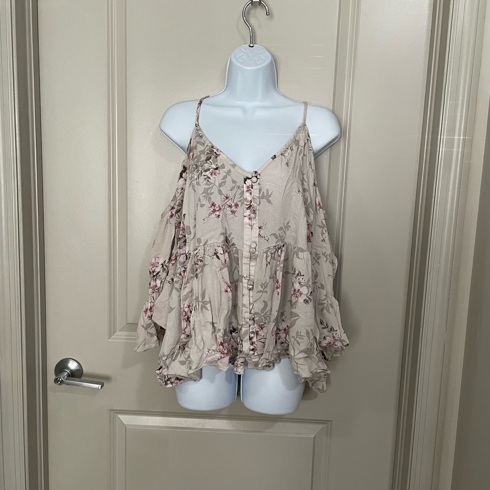 Torrid Beige Floral Camisole Top